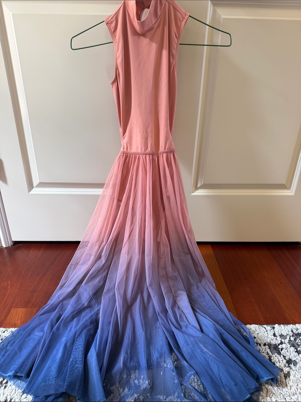Weissman only love Pink to Navy Ombre Maxi Dance Dress - Picture 2 of 2